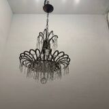 Vintage Italian Crystal Beaded Light Pendant 1960’s