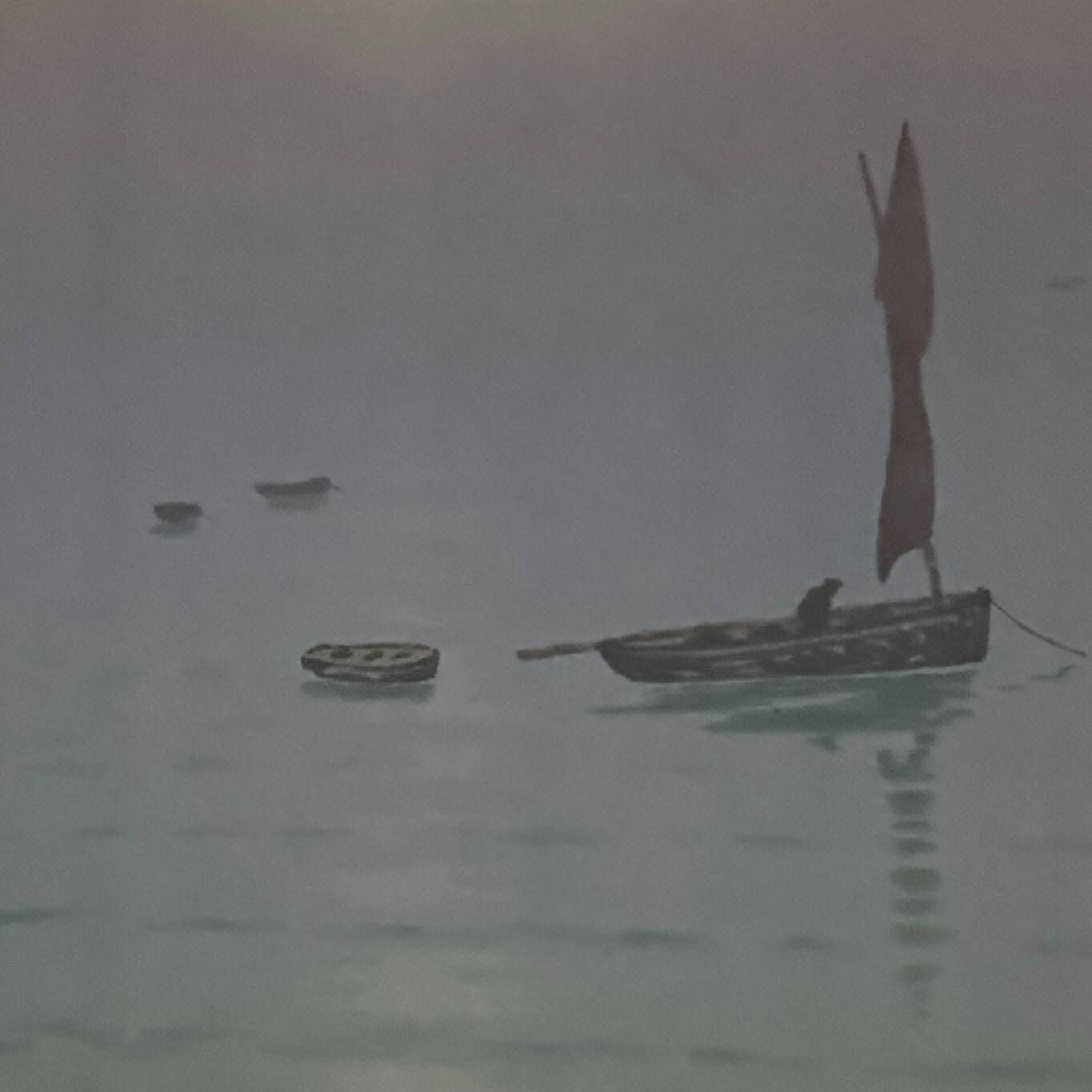 Lithograph by Henri Rivière The Beautiful Land of Brittany - Mist at Sea