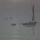 Lithograph by Henri Rivière The Beautiful Land of Brittany - Mist at Sea