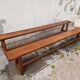 Paire de bancs de ferme ancien en chêne -2m75