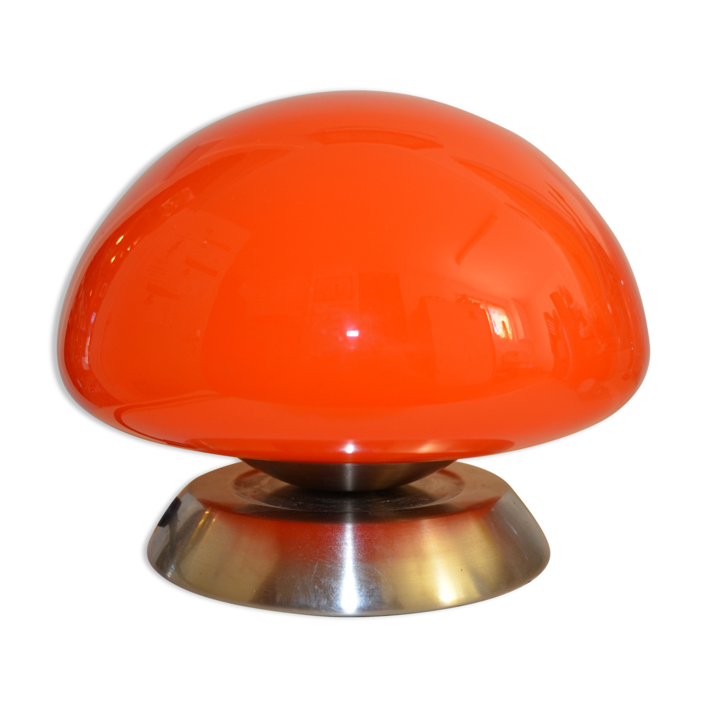 Orange mushroom lamp