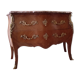 Commode 2 tiroirs Louis XV galbée en bois de rose