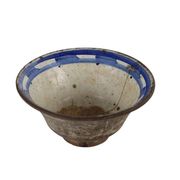 Antique cup from the early 19th century in decorated terracotta.