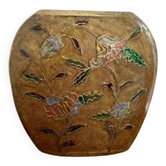 Vintage enamel vase
