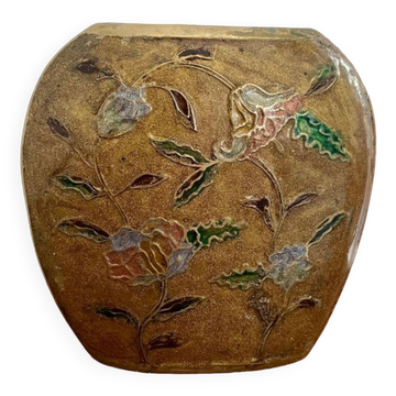 Vintage enamel vase
