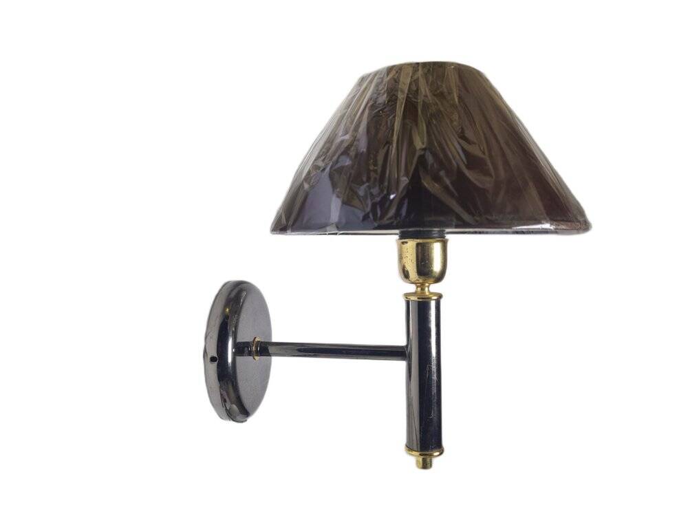 Art Deco brass wall lamp, Poland, 1980s