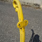 Pair of cast iron garden bench posts circa 1930