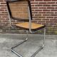Ensemble de 4 chaises Cesca B32 conçues par Marcel Breuer, cadre marron foncé.