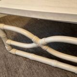 1970s "Kettal" Bamboo Coffee Table in Fiberglass