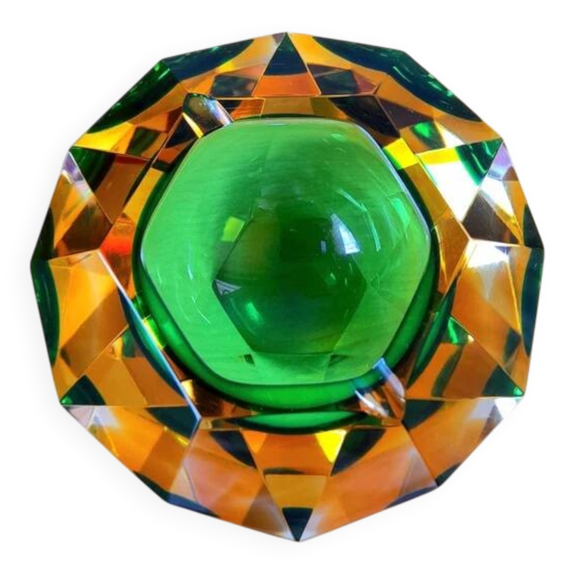 Murano glass ashtray, Flavio Poli, 1970s