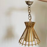 Vintage rattan pendant light