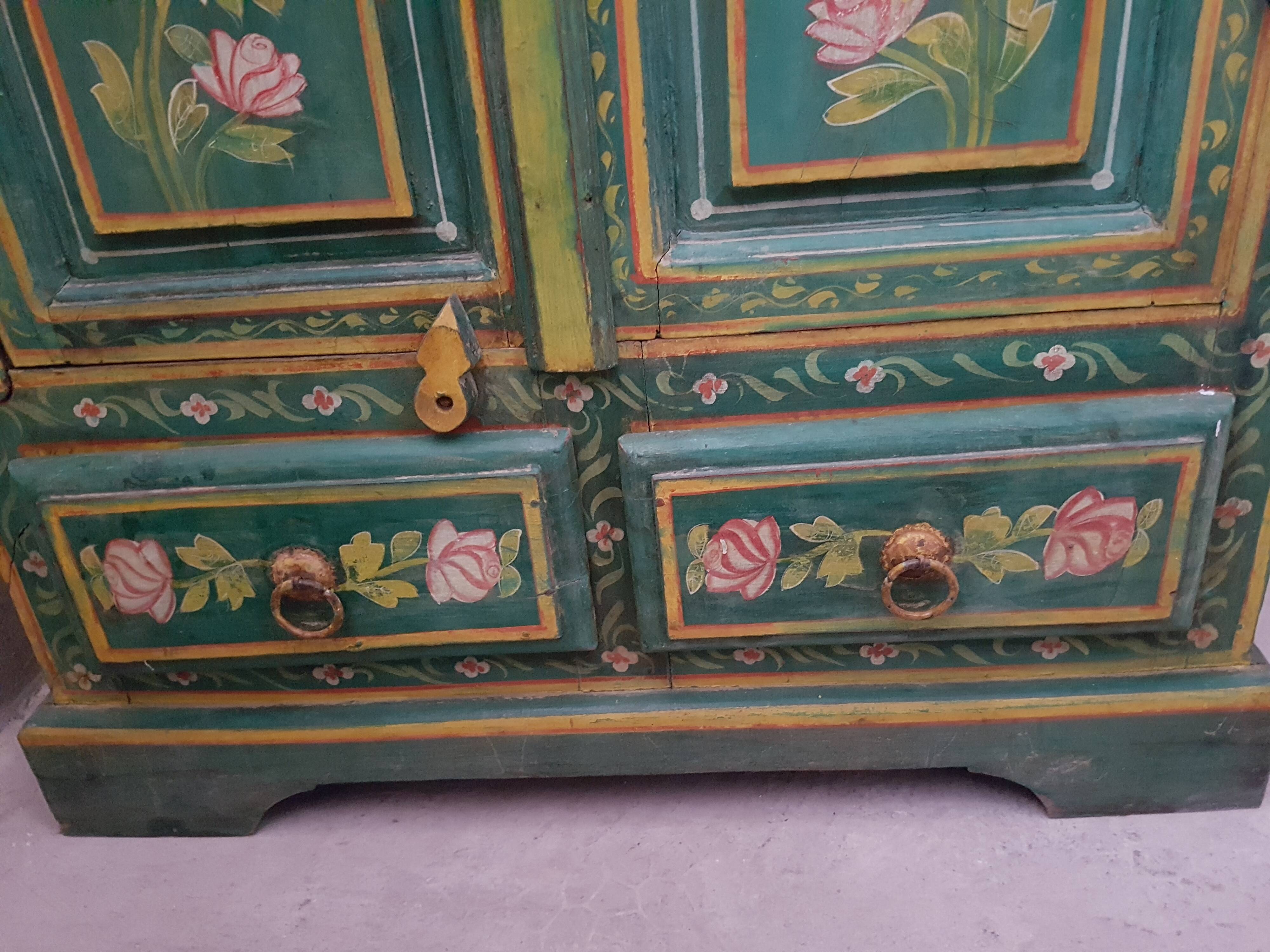 Indian painted cabinet