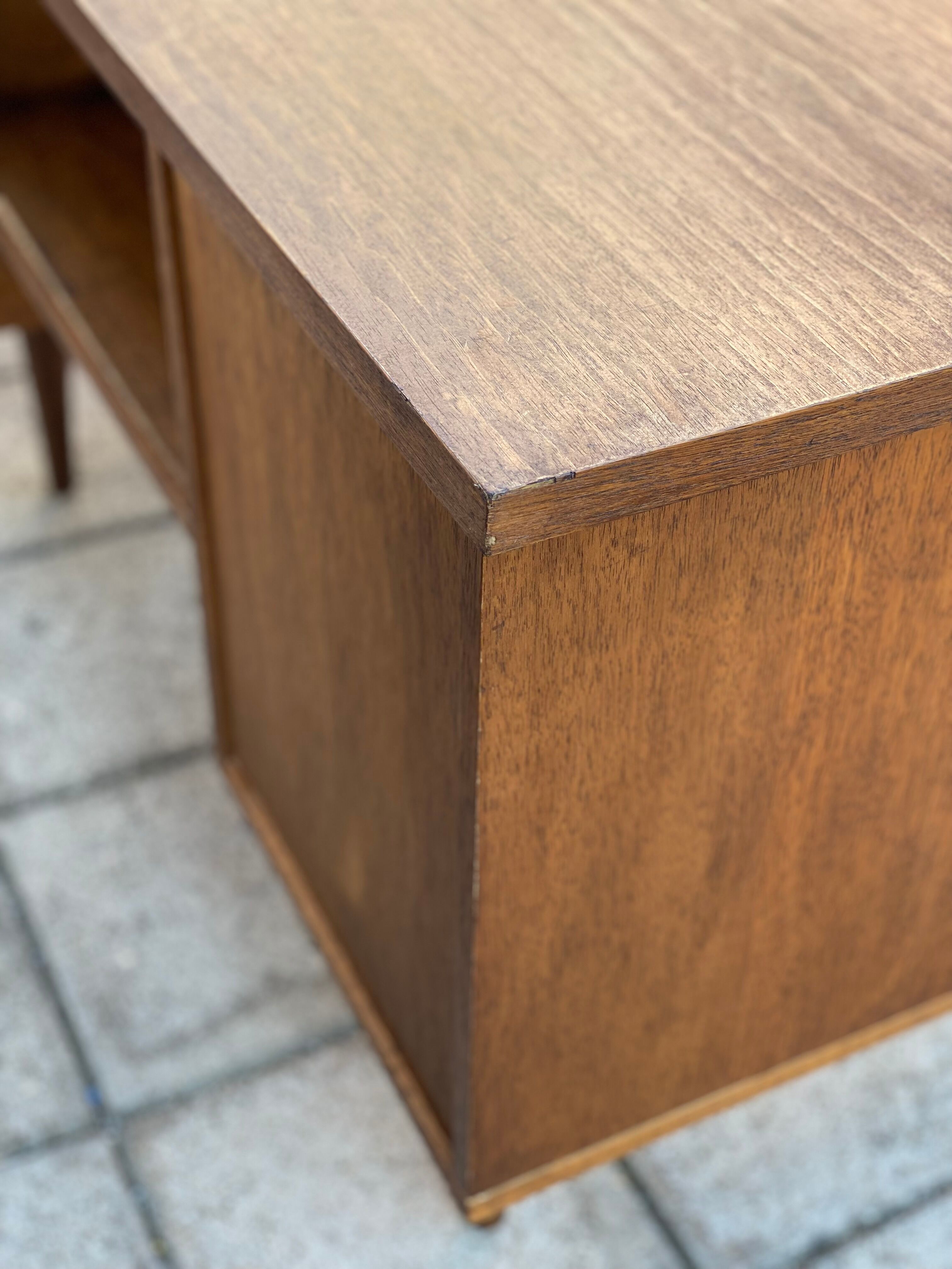 Vintage mid century modern oak desk