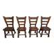 Brutalist oak chairs