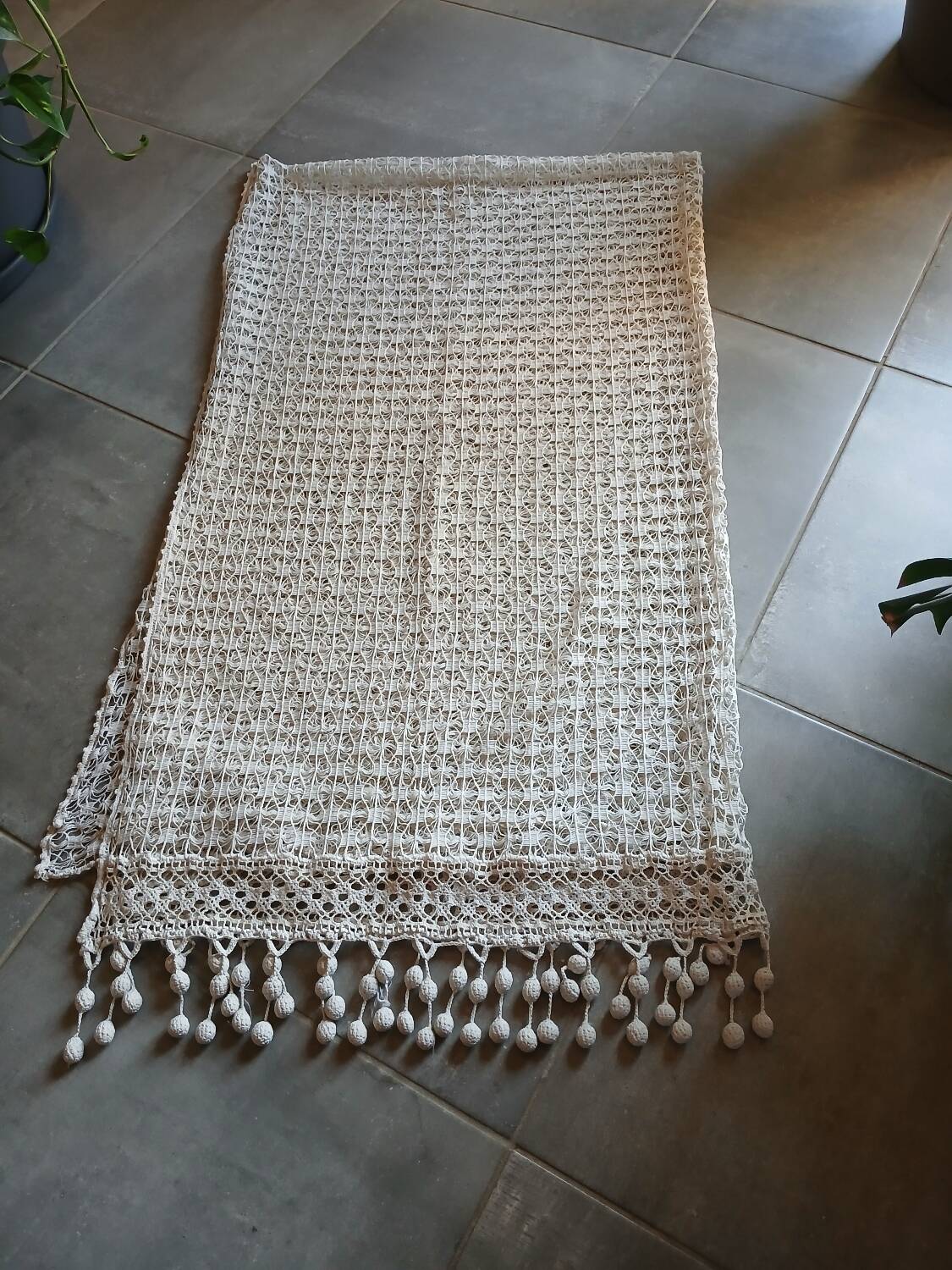 Vintage crochet curtain