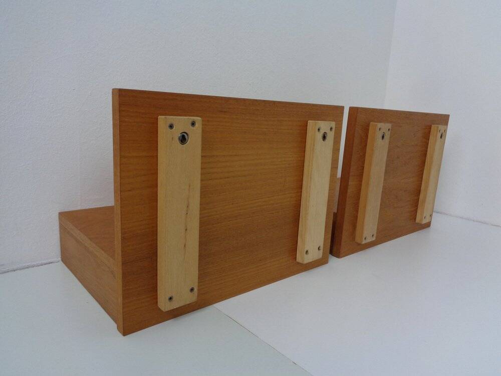 Teak Consoles with Drawers, 1960s, Set of 2