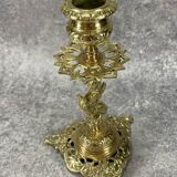 Gilt bronze chandelier/candlestick, Griffin, Mythical Animal, Bestiary, 1880