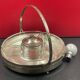 Hors d'oeuvre server, sweets, aperitif in Art Deco silver metal