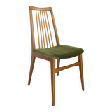 Lot de 6 chaises rembourrées Benze Mid Century avec entretoises en bois vert Design danois vintage des années 70