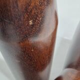 Paire de vases design en bambou, vintage, années 80, 30 cm