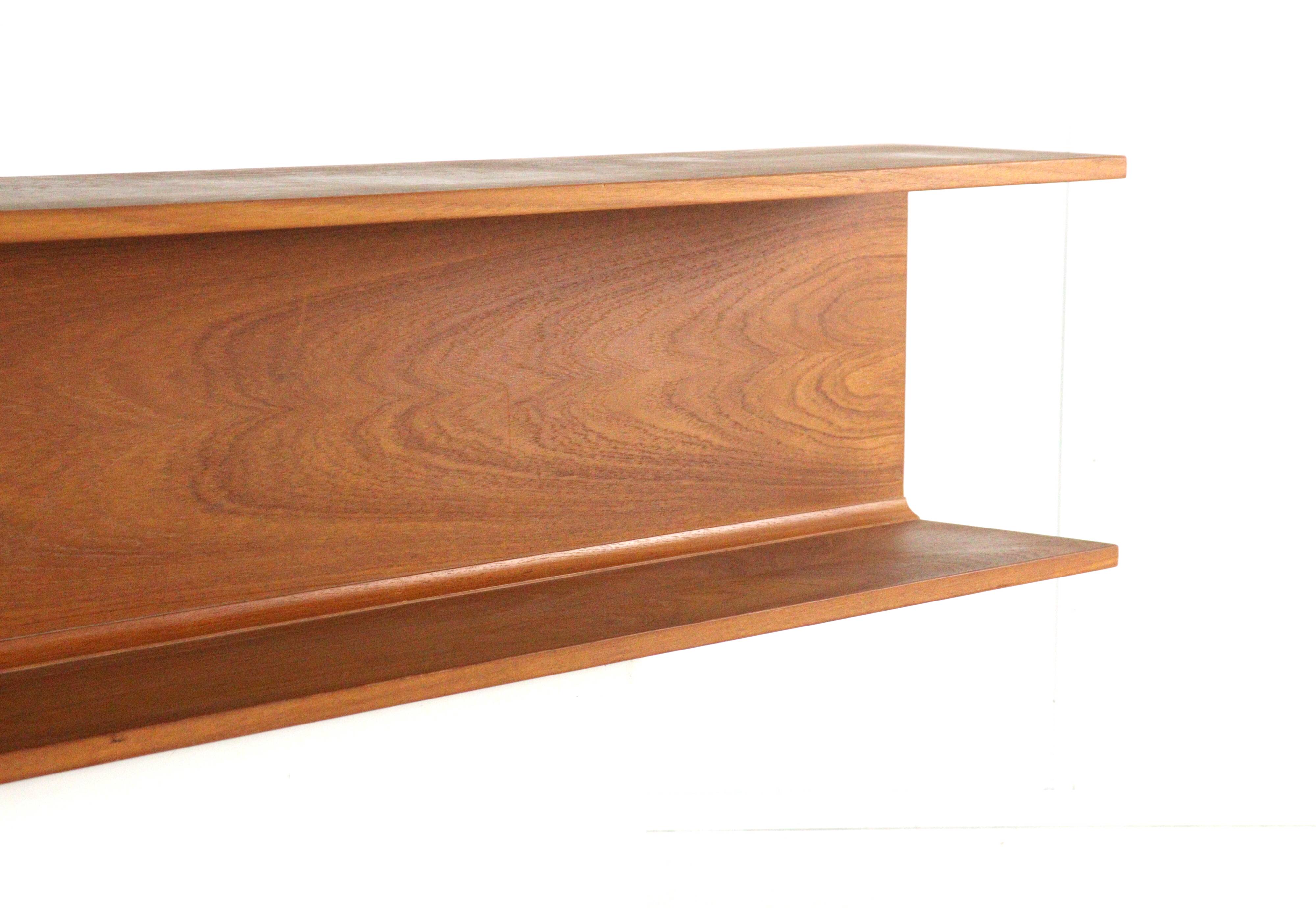 J. Viby for Pedersen & Hansen teak wall shelf