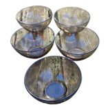 Set of 5 Arcoroc bowls France