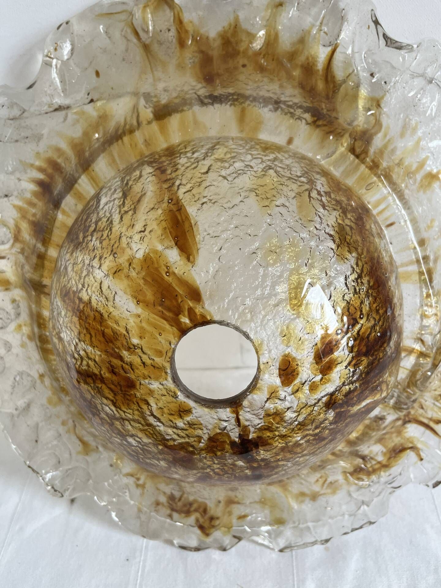 Suspension abat-jour verre de murano vintage