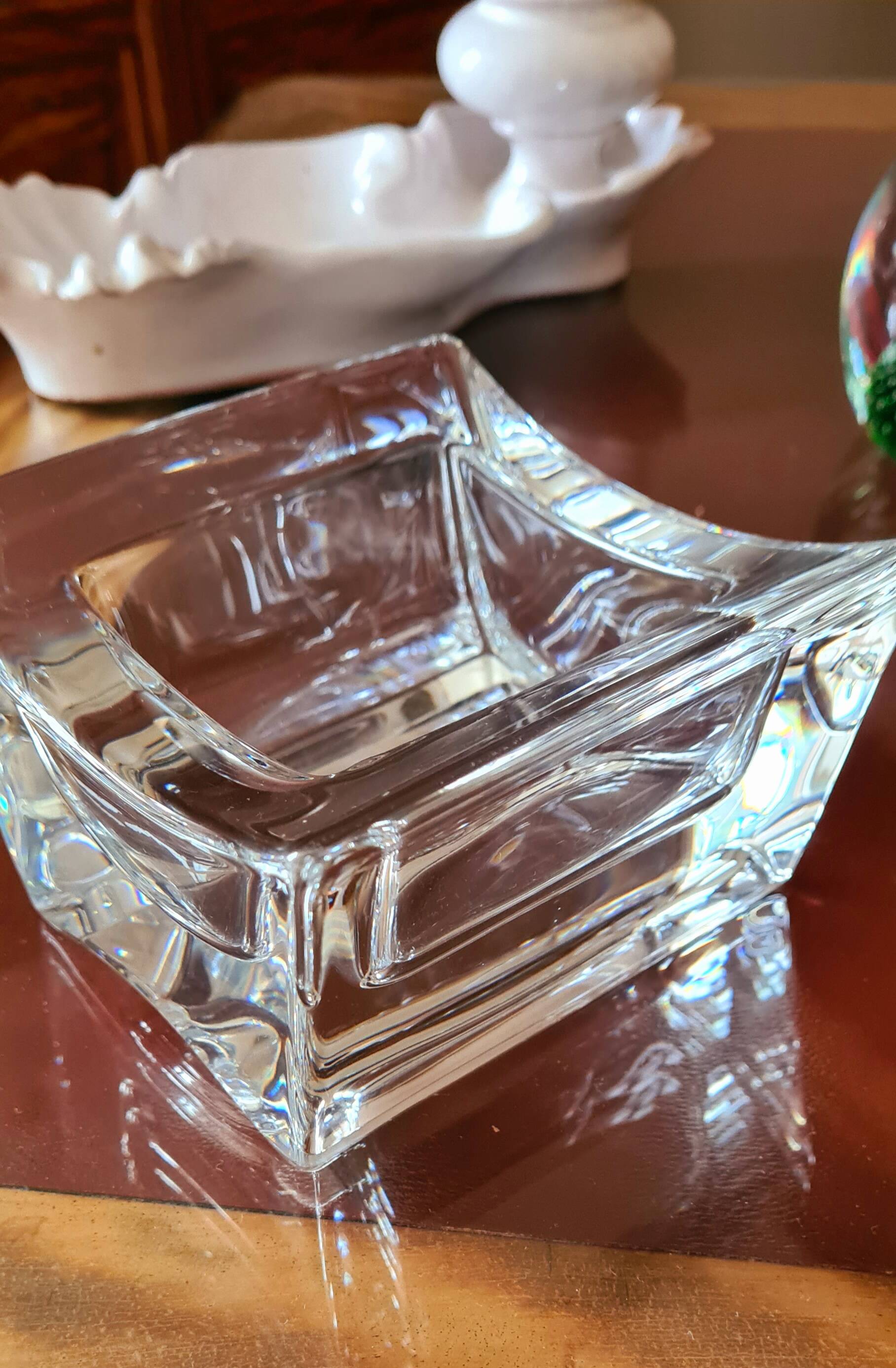 Vannes crystal pocket tray or paperweight