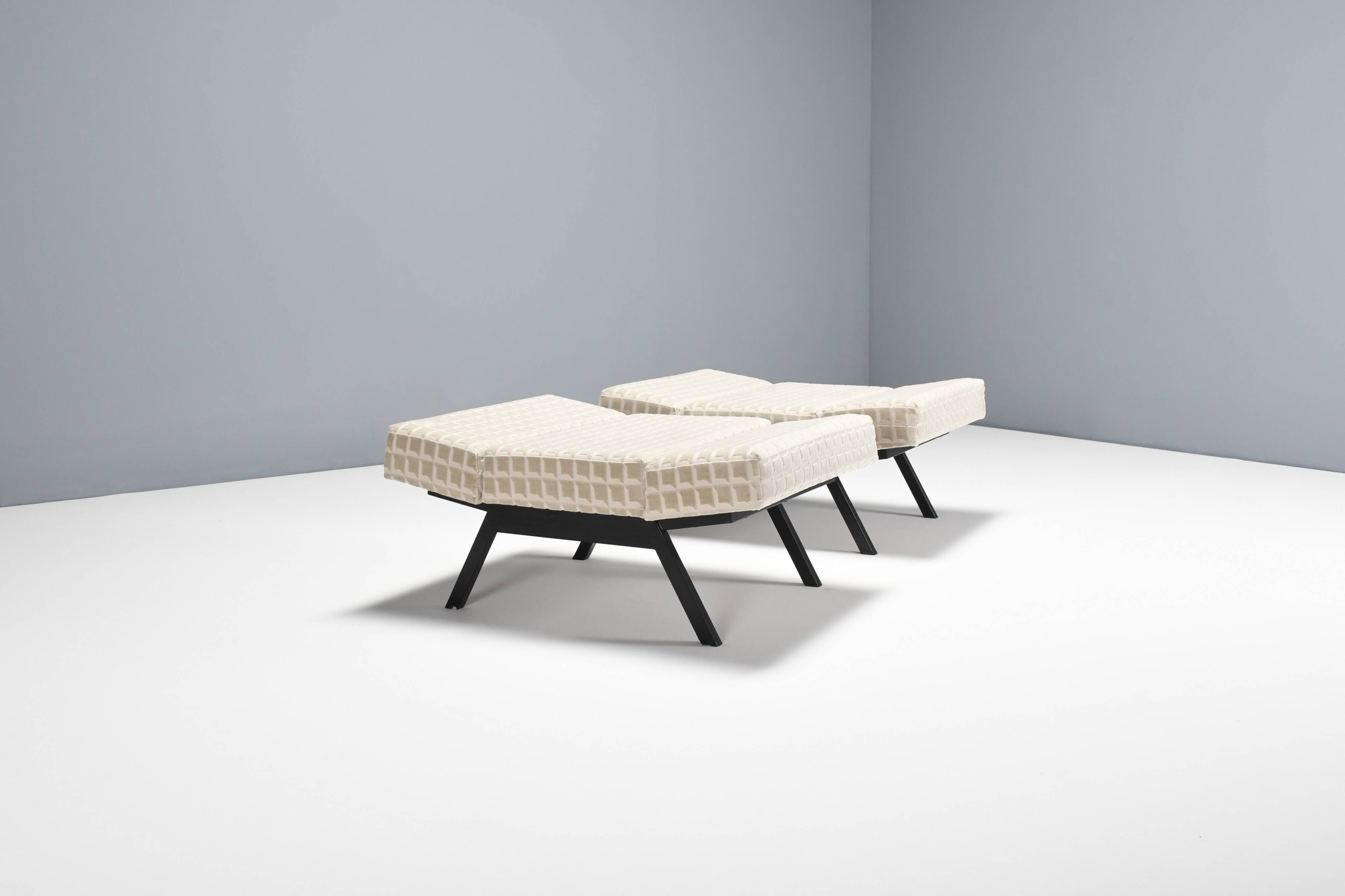 Ensemble italien de fauteuils inclinables "Panchetto" par Rito Valla pour IPE, Italie 1960