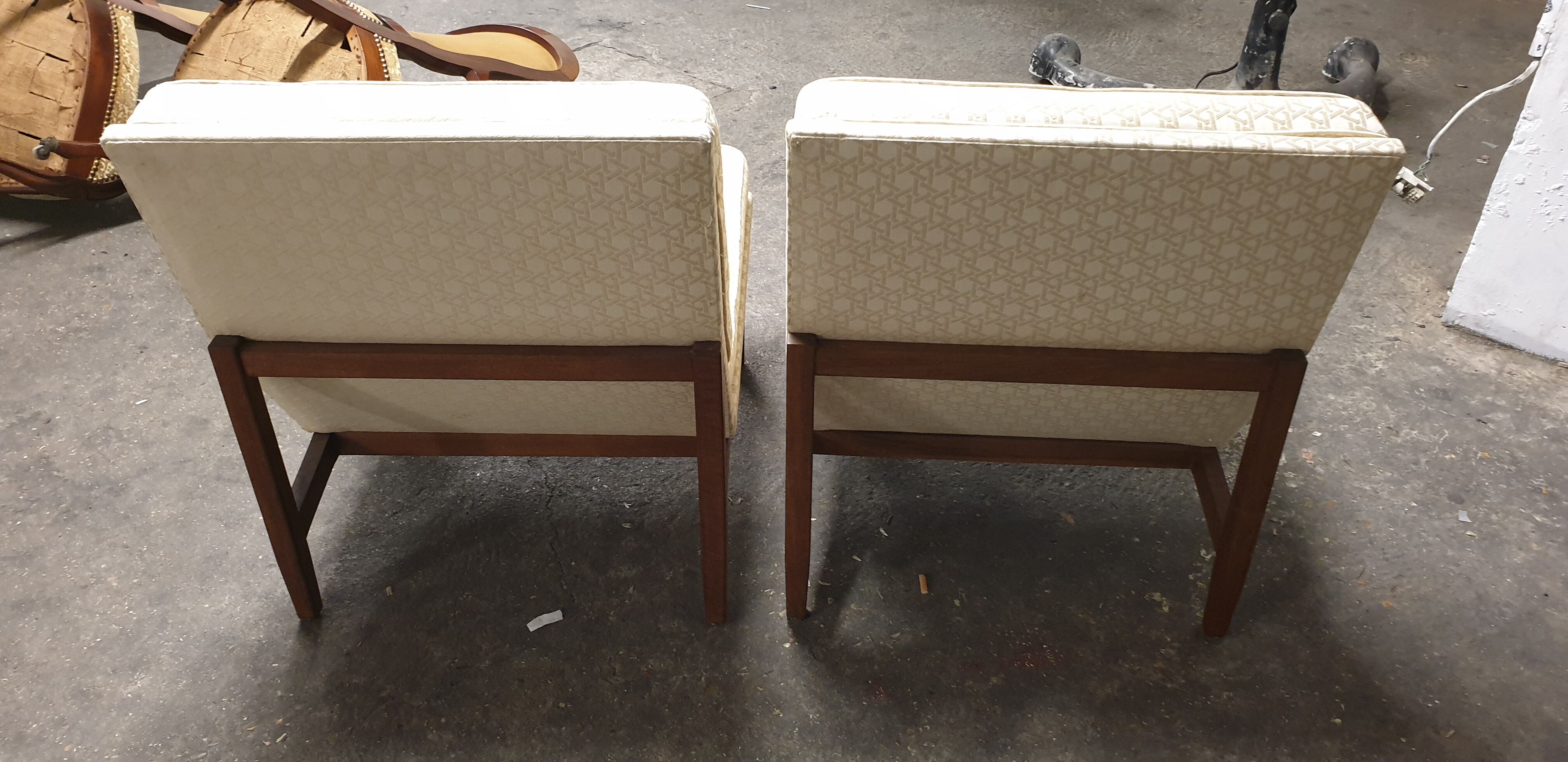 Pair of Scandinavian armchair chairs 60/70