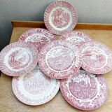 8 English Ironstone decor plates