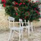 Ensemble d'assises  de jardin 4 fauteuils et 1 chaise - en bois