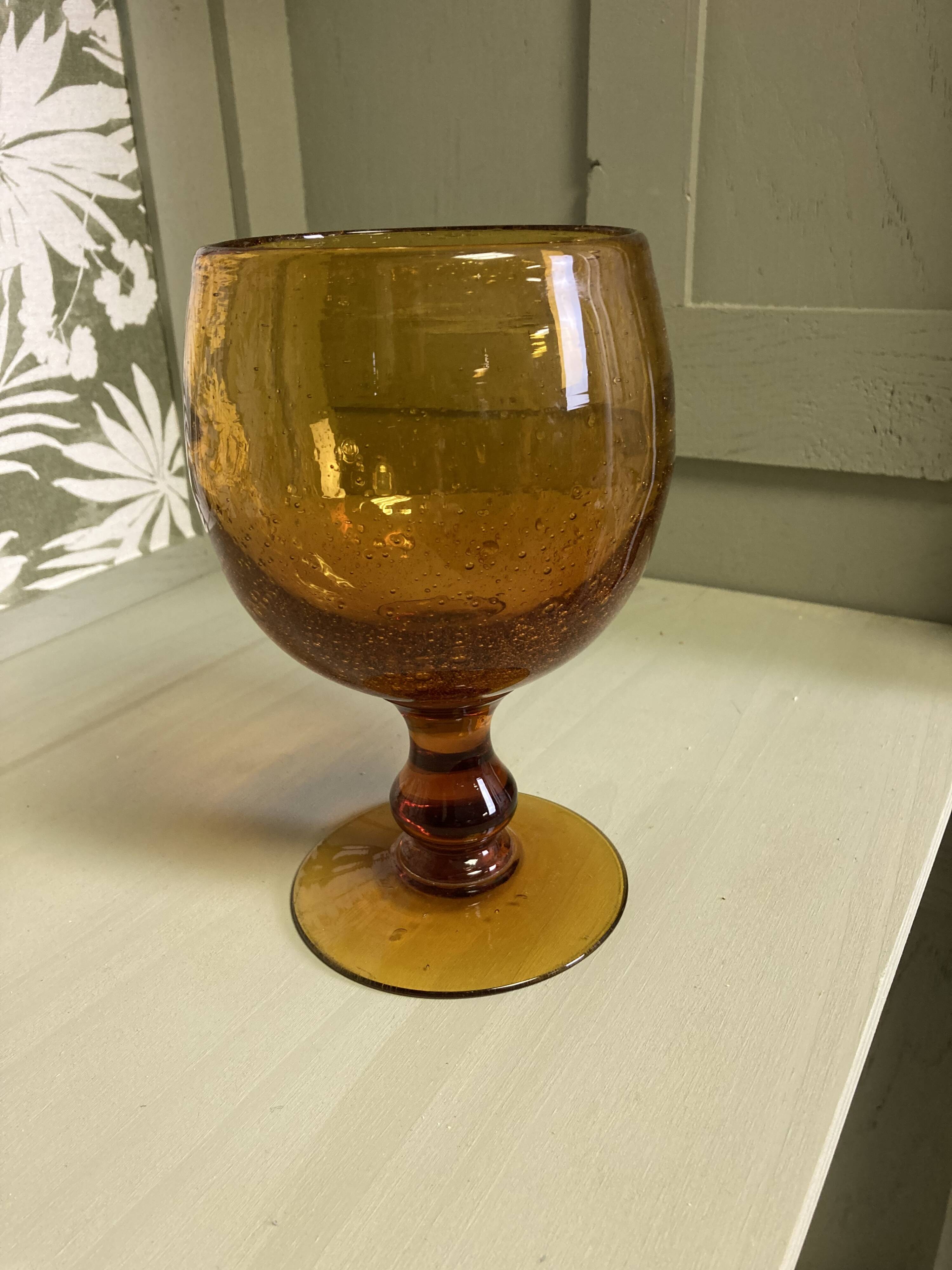 Large vintage bubble glass
