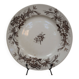 HB&Cie round ironstone dish, "eglantines" model