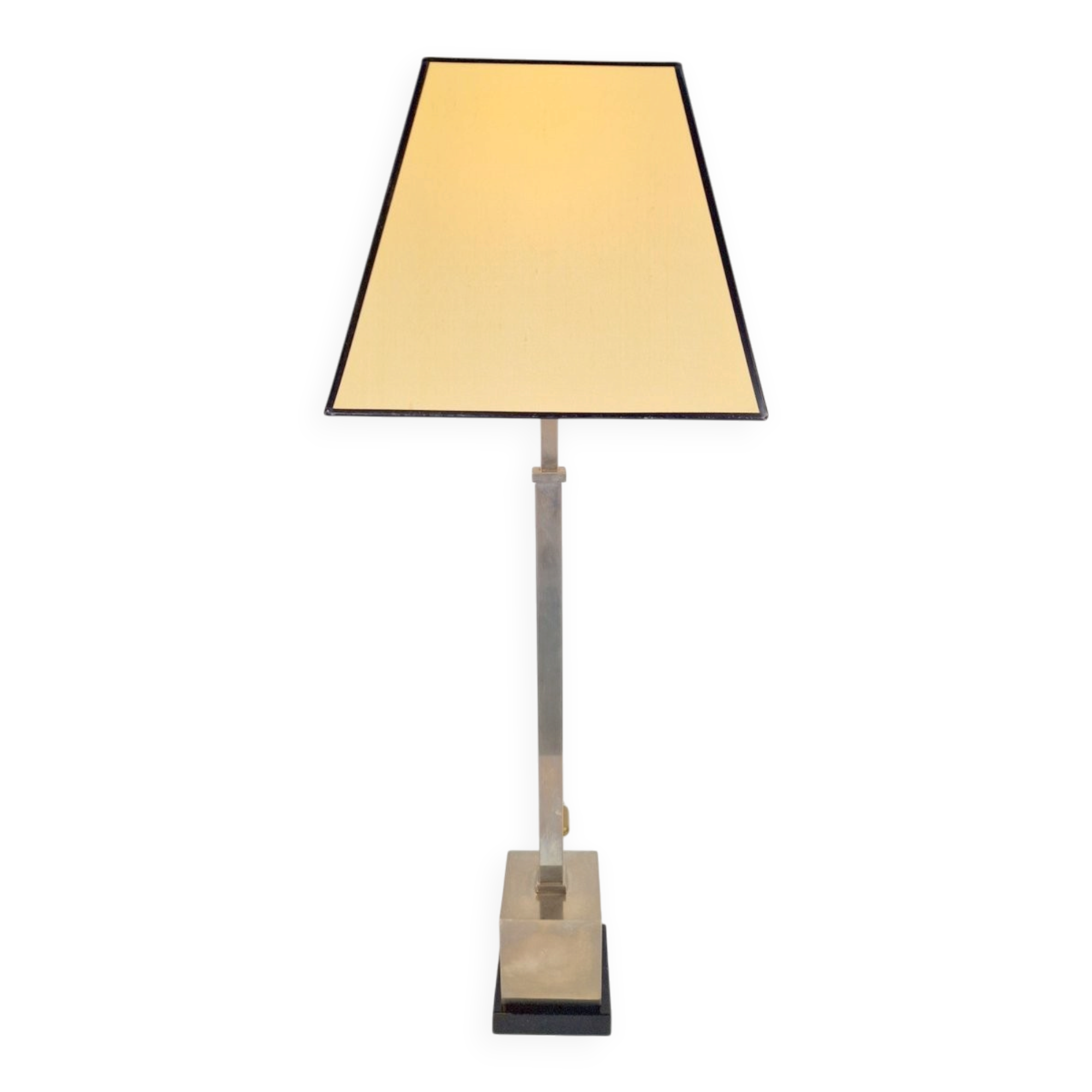 Lampe de table en argent vintage Empire, années 1970