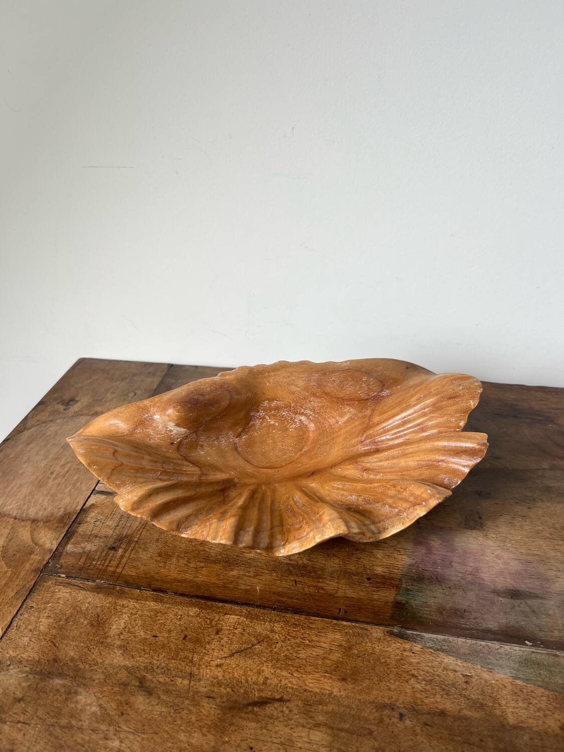 Wooden holy water font