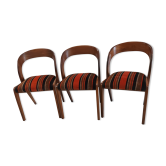 Set of 3 Baumann chairs model Gondola vintage 1970