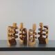 Vintage postmodern wooden puzzle sculpture by Gunnar Kanevad