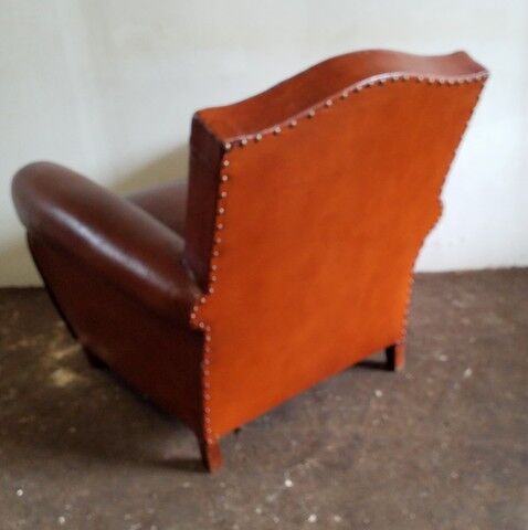 Leather club chair, 1940s