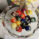 Set of 16 vintage billiard balls