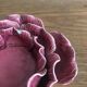 Vintage barbotine candle holder rare rose shape