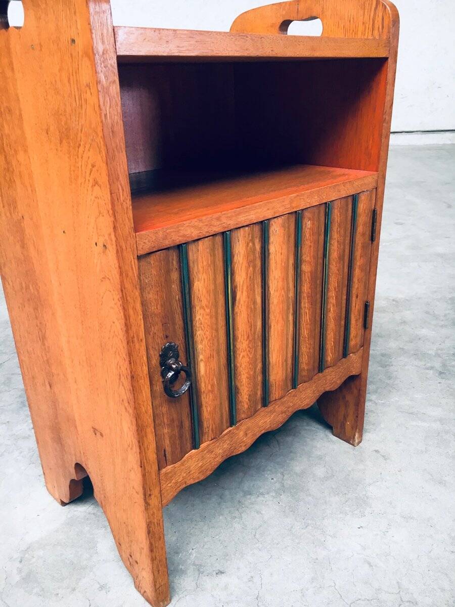 Amsterdam School Bedside Cabinet, Netherlands, 1920s