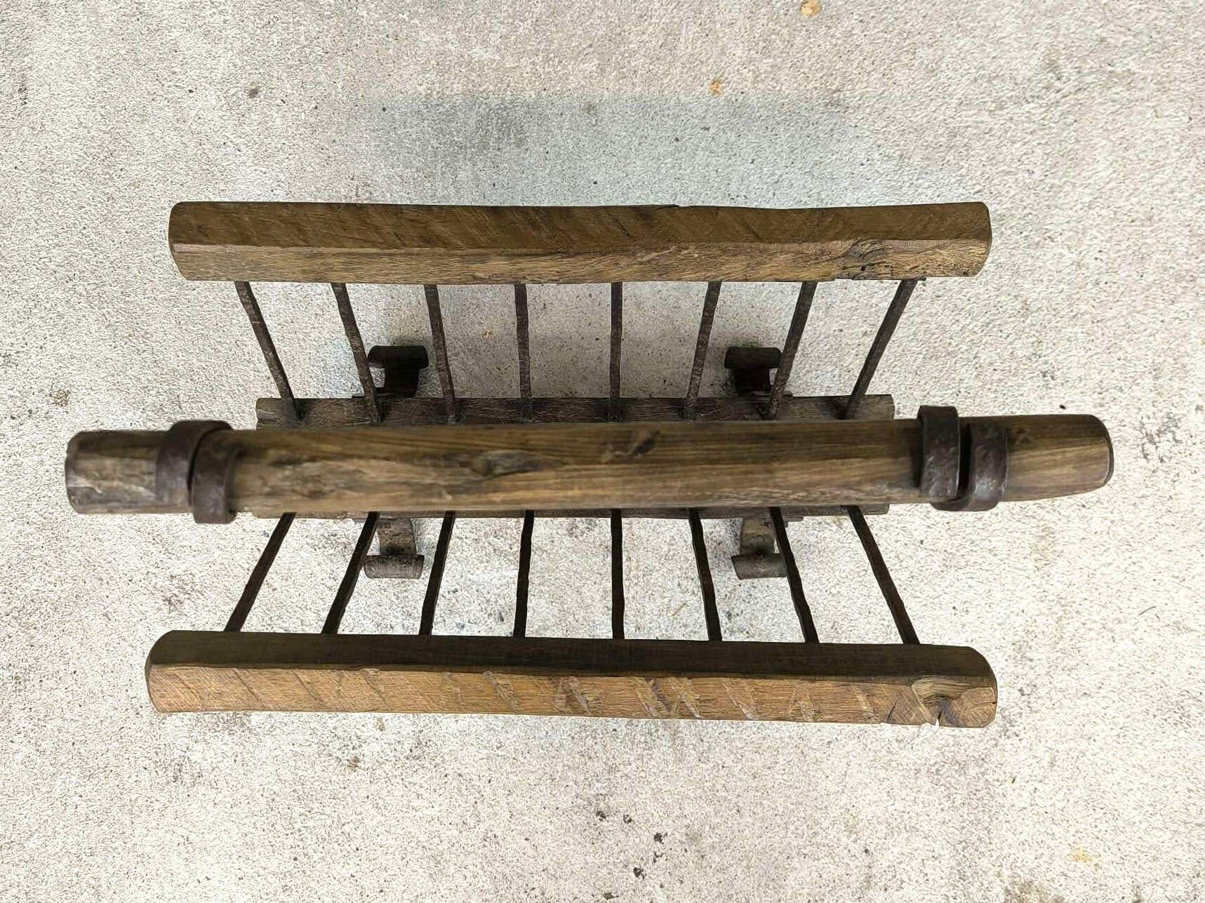 Vintage Brutalist Magazine Rack