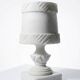 White sculpted alabaster night light, classic style, circa 1950-1970.