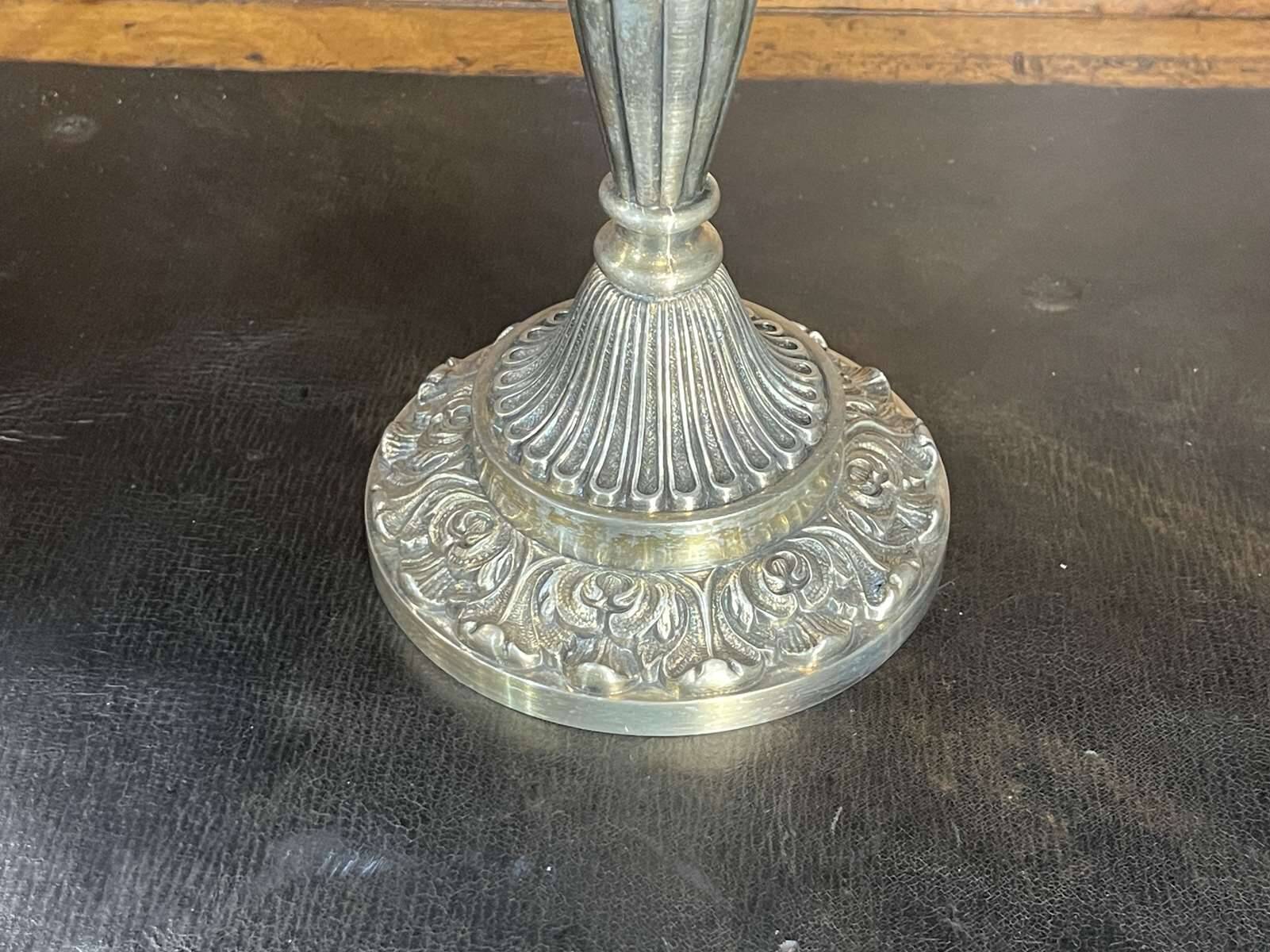 Pair of 1930s silver plated candlesticks