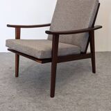 Scandinavian style armchair in teak, Eastern Europe around 1950.
