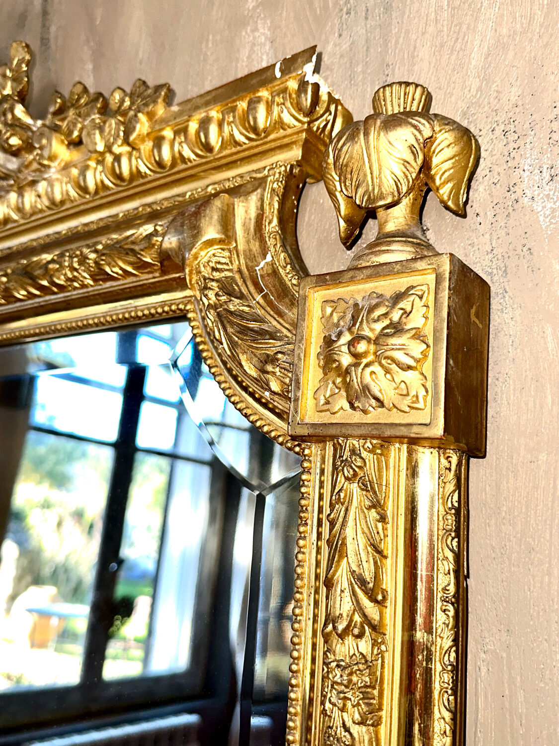 Louis XVI style mirror 191 X 104 cm