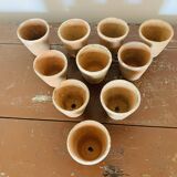 Lot of 10 terracotta pots circa 1930 graineterie
