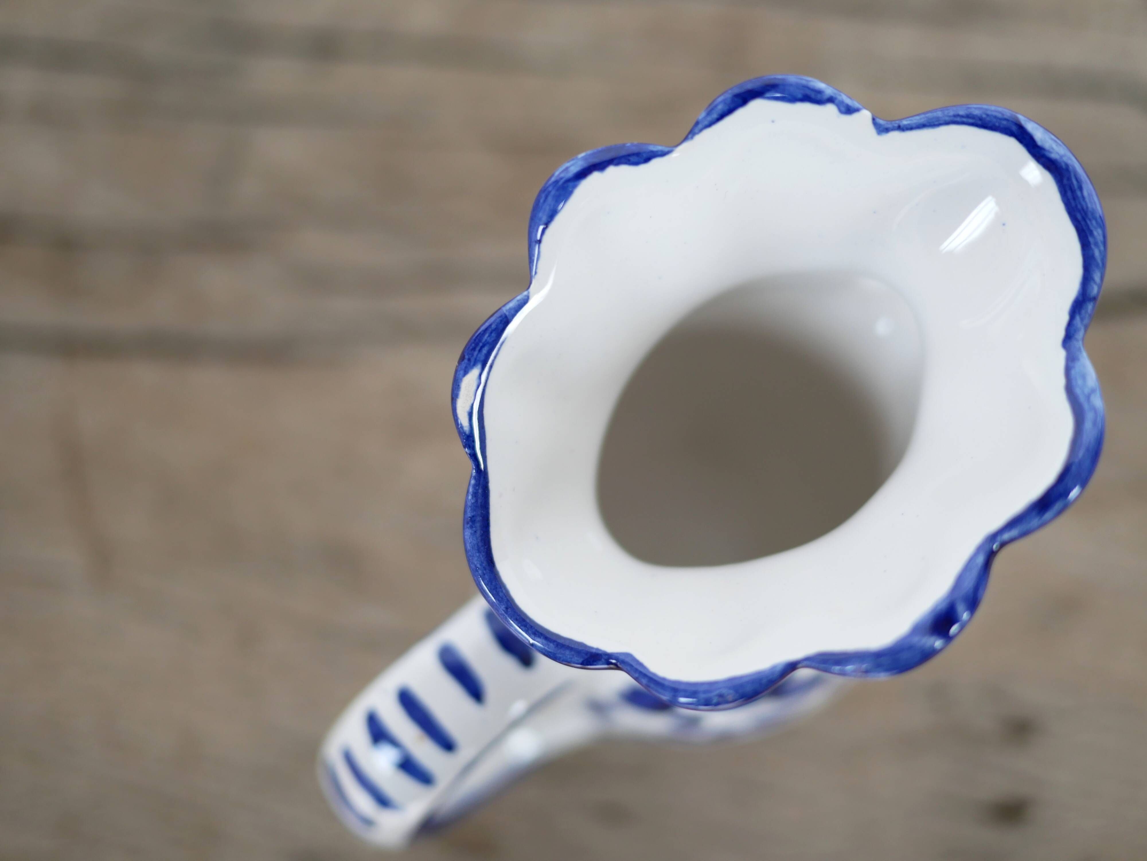 Vintage ceramic milk jug from Deruta, Italy