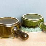 Pair of cassolettes in faience